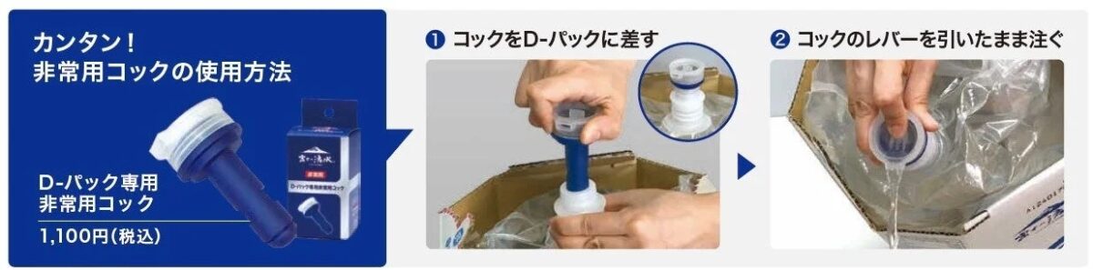 D-パック専用非常用コックの使用方法