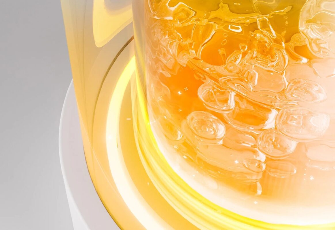 抽象的な液体と光のイメージ